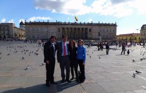 Mit dem Team von der Alcaldía de Bogotá